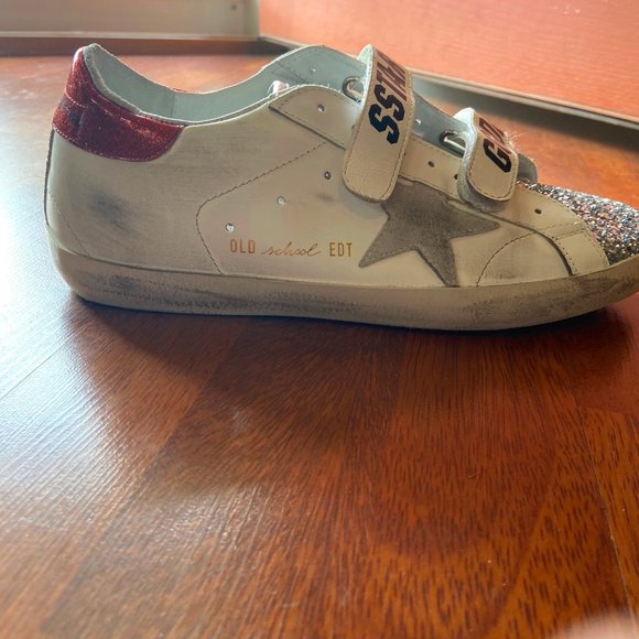 Golden Goose Shoes - Golden Goose SStar Sneakers Old School Edit Velcro Glitter - Size 9 - NWT